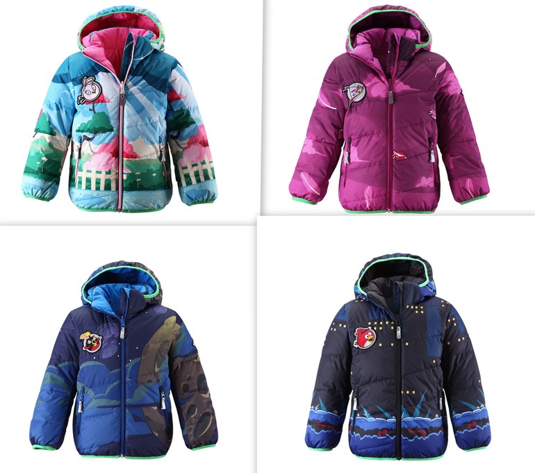 Двухсторонние пуховики до -30 Reima c Angry birds ПОД ЗАКАЗ!