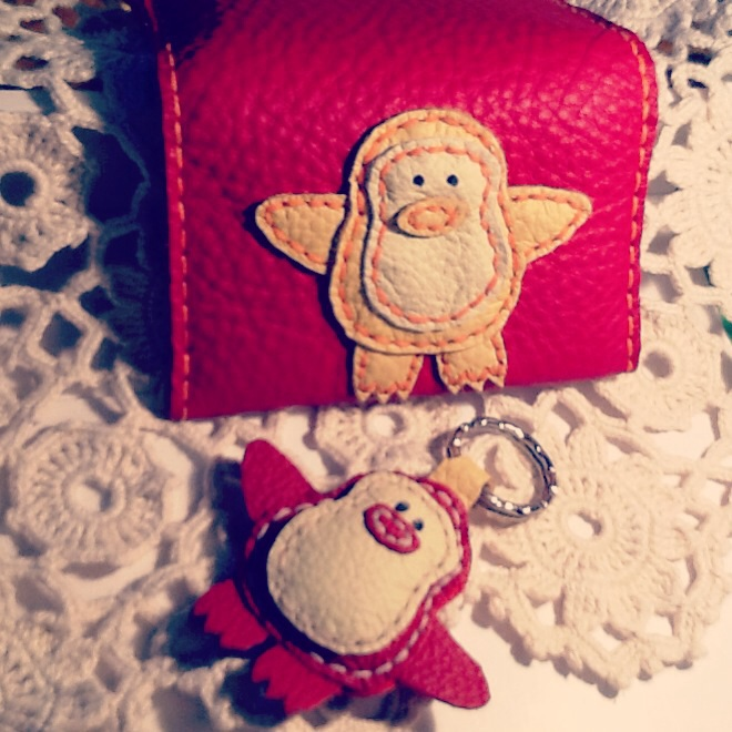 Кожаный кардхолдер и брелок( наборчики)