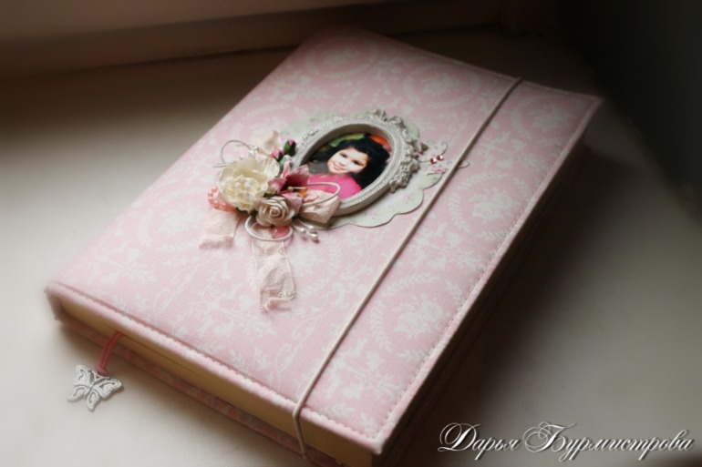 Блокнот для девочки нежный.Переделка.