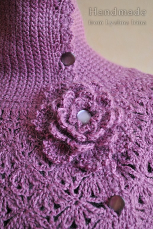 Ажурная пелеринка и брошь Элегия-2