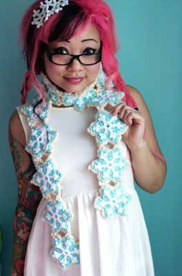 шарф из снежинок