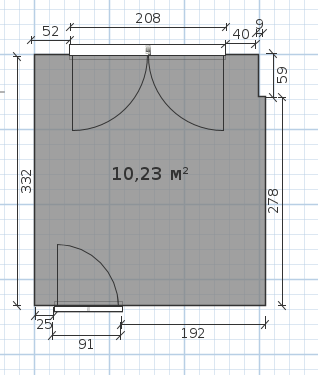 На рисунке изображен план комнаты ширина