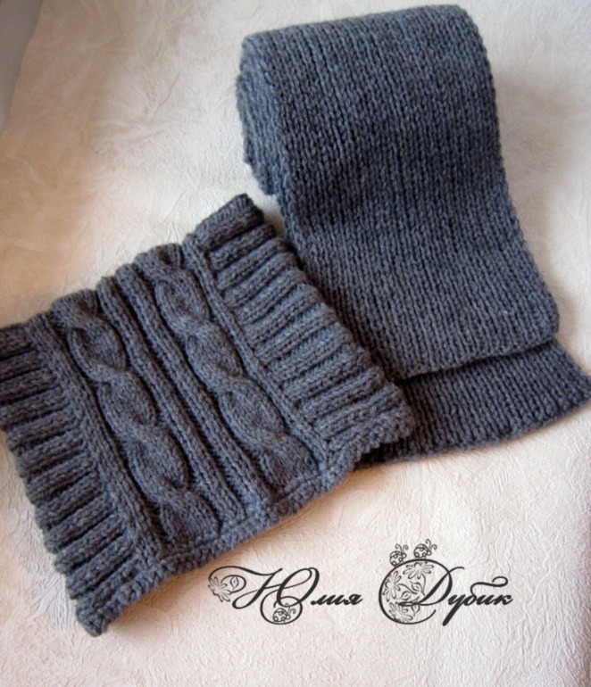 Котошапка комплект и снуд...всё взрослое)