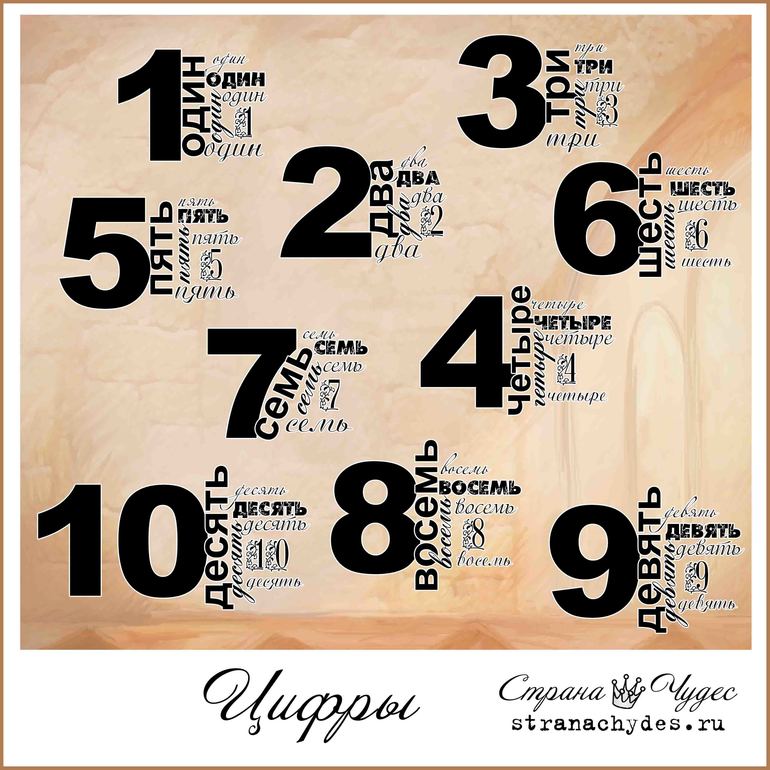 Конфетка. Цифры.