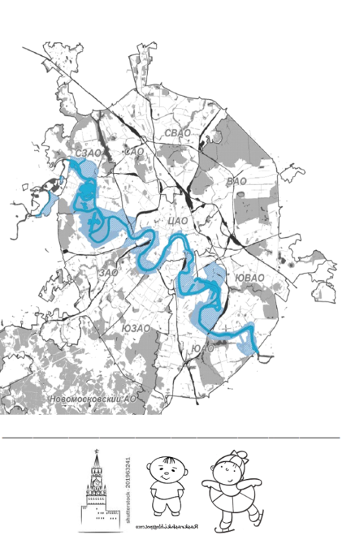 Карта москвы реки в москве и московской области