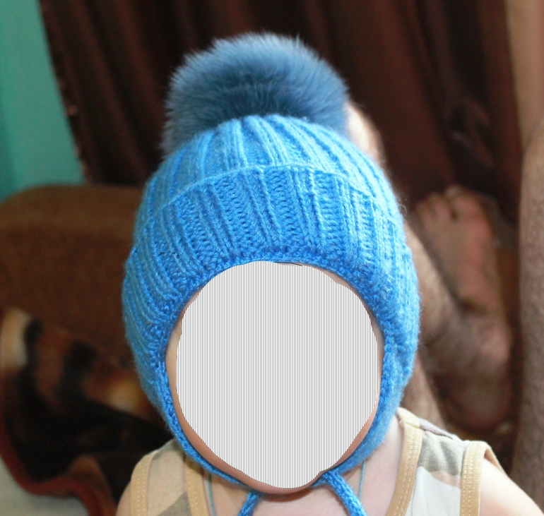 Шапка с ушками для сынули)