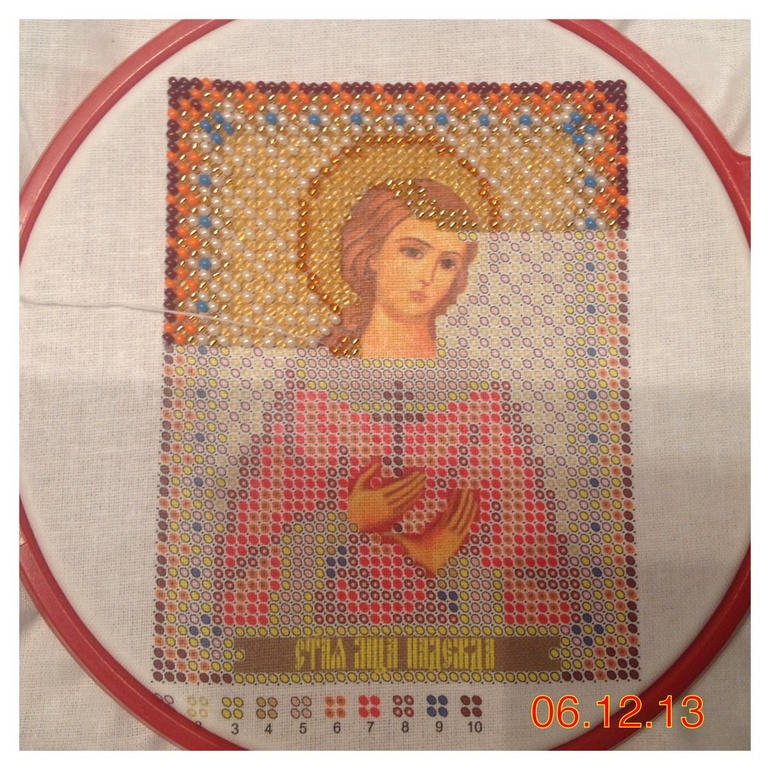 Процесс Икона бисером!