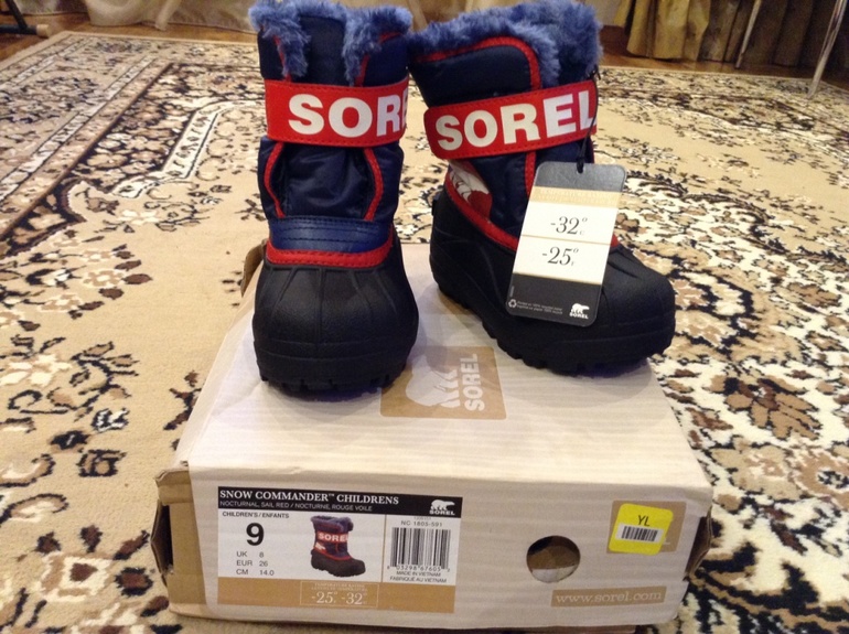 Продам зимние ботинки Сорел (Sorel) новые 16 см и 18 см 2500 руб