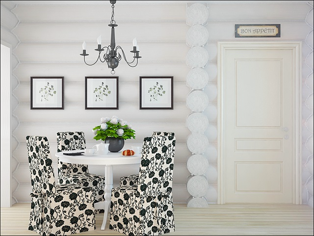 Обалденный белый деревянный дом:)