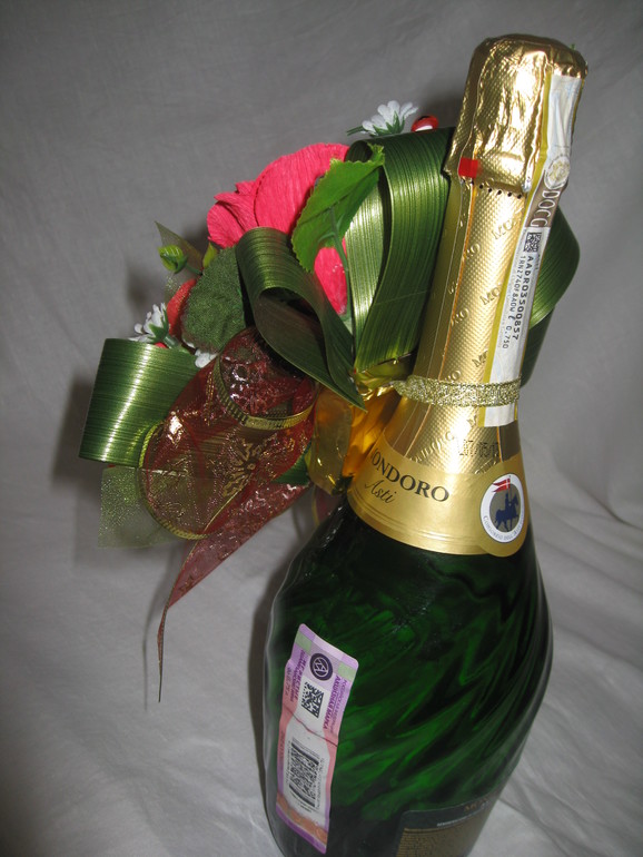 Моя первая украшенная бутылочка