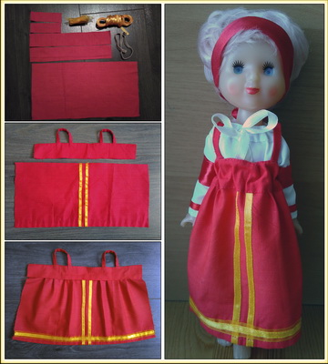 русский народный костюм для куклы выкройка