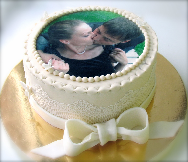 Фото-торт Свадебный