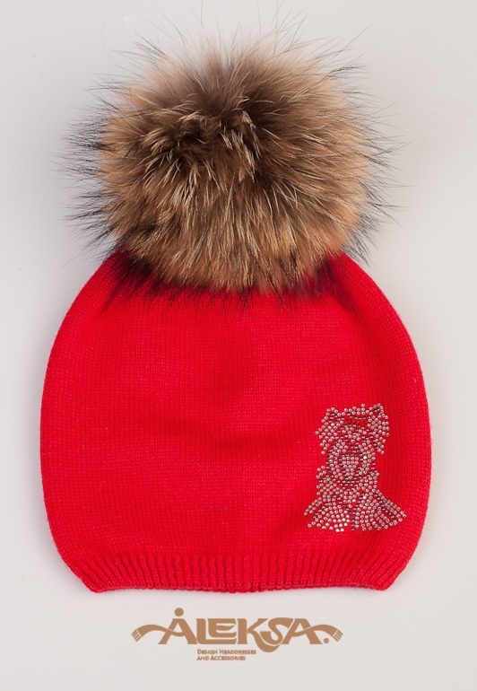 ШАПОЧКИ с натуральными меховыми помпонами женские и детские! ПРЯЖА ИТАЛИЯ!