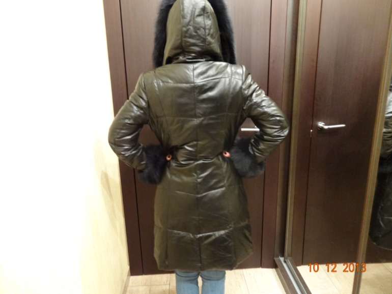 Пристрой! Кожаный пуховик