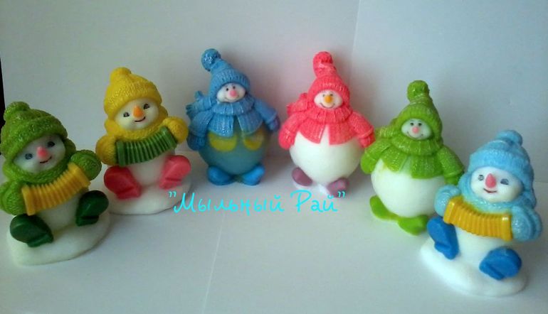 Мои любимые - снеговик с гармошкой и Пухлик