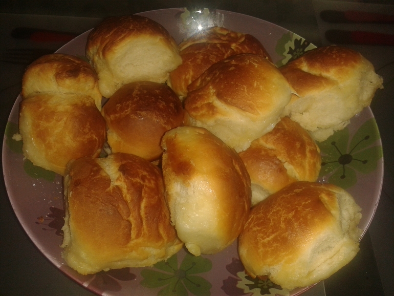 Заливные булочки (выпечка без яиц)