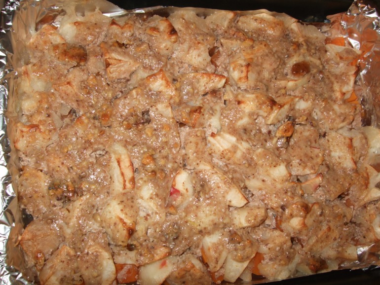 Тыква с яблоками.