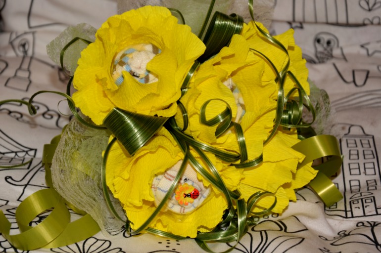 букет с носочками первый опыт