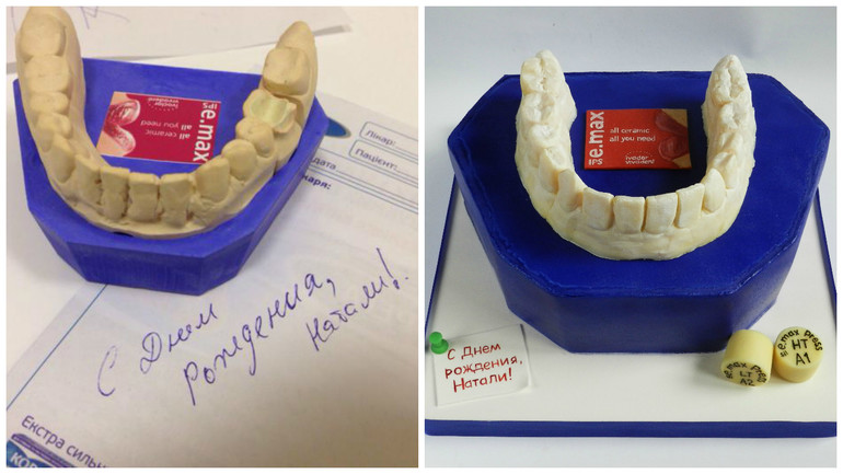 Торт для зубного техника фото
