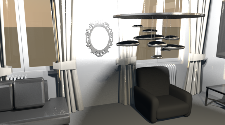 Дизайн-проект, 5 вариант, П-образная кухня.