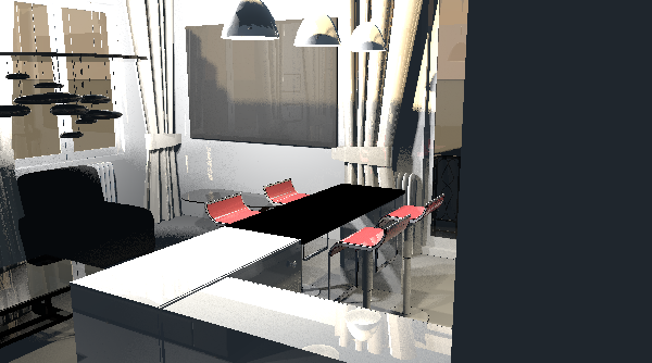 Дизайн-проект, 5 вариант, П-образная кухня.