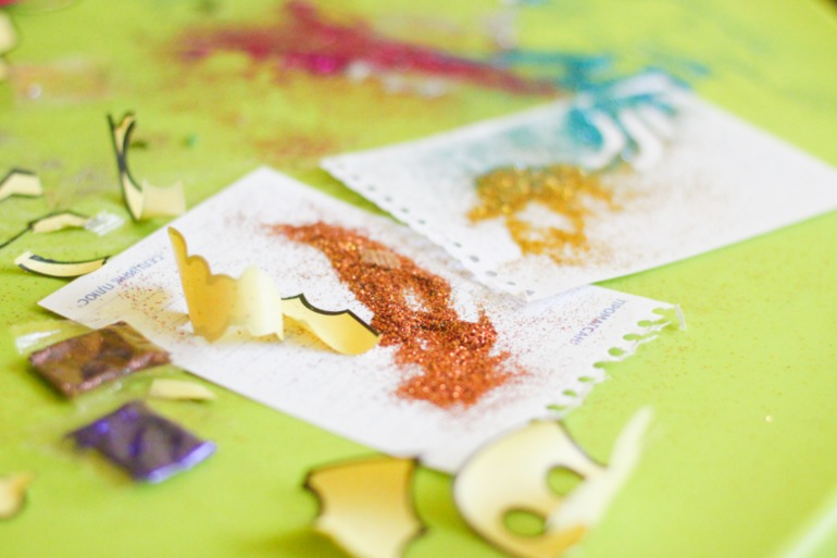 Аппликации из блесток