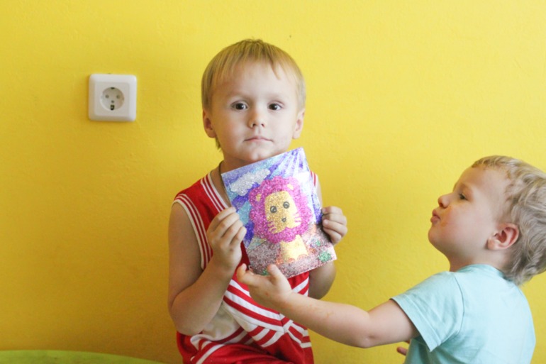 Аппликации из блесток