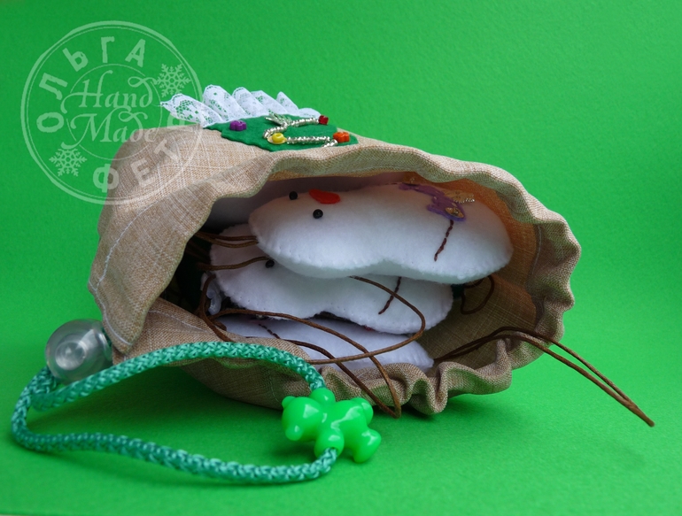 Набор елочных игрушек из фетра