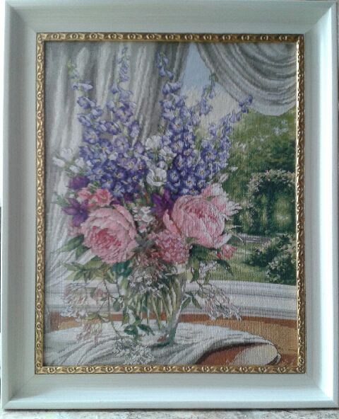 Пионы и дельфиниумы (обновила 22.06.13) ЗАКОНЧЕН!!!!!Оформлен=)