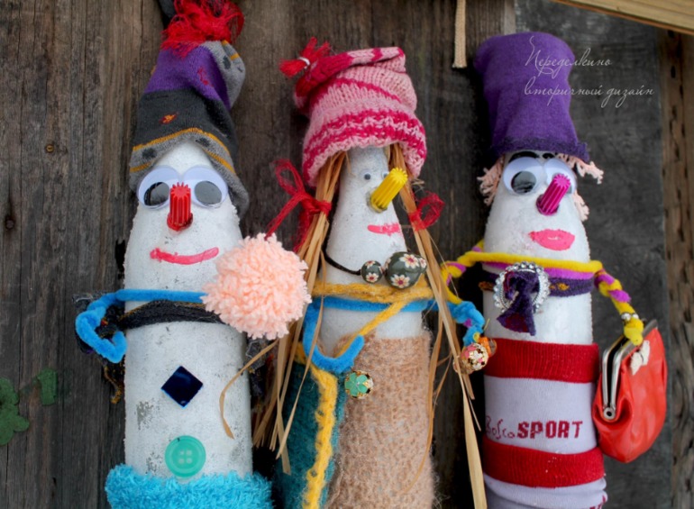 Снеговички из бутылок