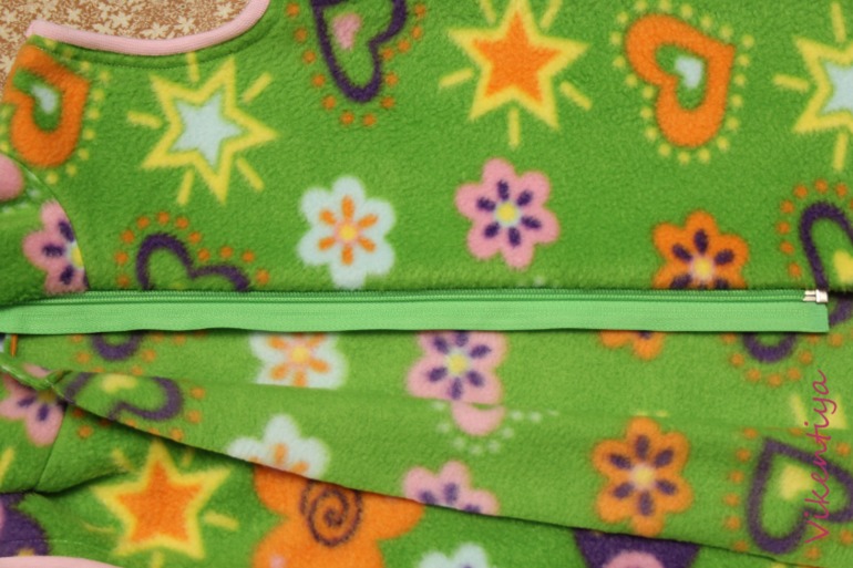 МК по пошиву простой жилетки из флиса.