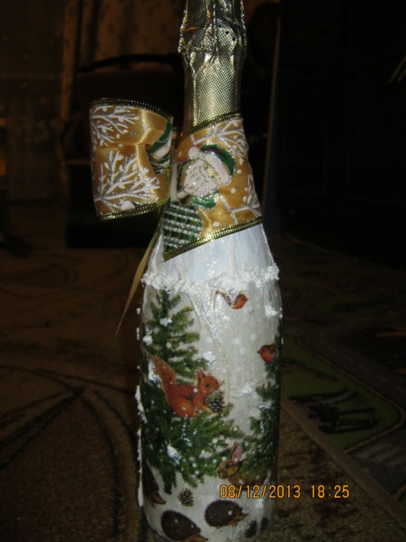 Мои первые новогодние бутылочки