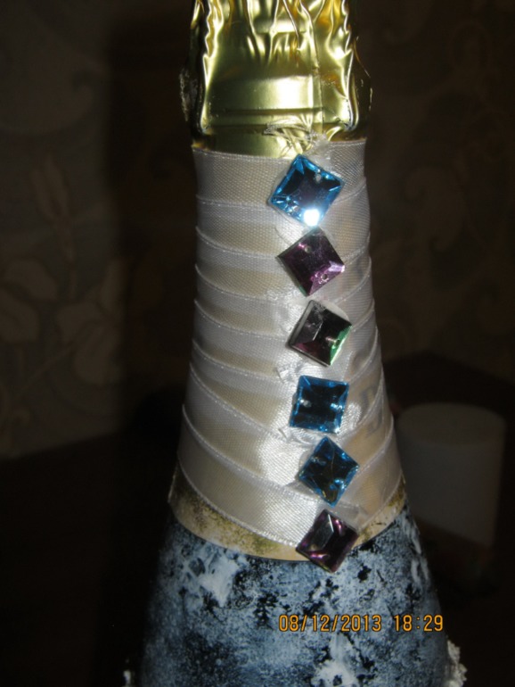 Мои первые новогодние бутылочки