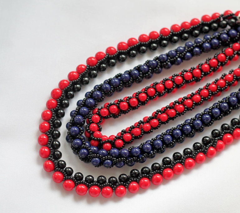 Новые колье в технике "турецкий жгут".