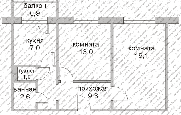 Ульяновская планировка 2 комнатная схема