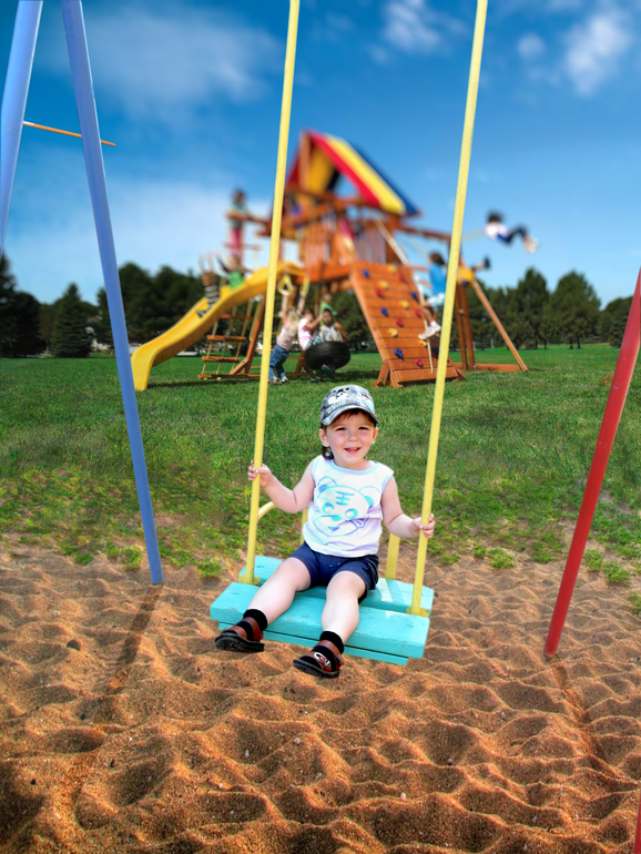 Коллаж "На детской площадке"