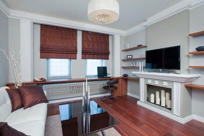 Фальш камины в интерьерах