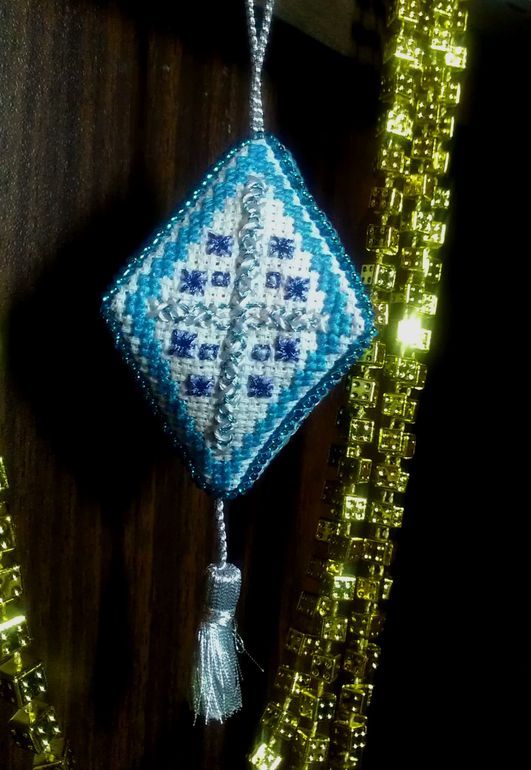 Елочная игрушка "Морозные узоры".