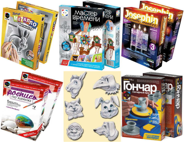 Выжигатели, стразы, свечи, барельефы, металлопластика, арт-часы и другие наборы для детского творчес
