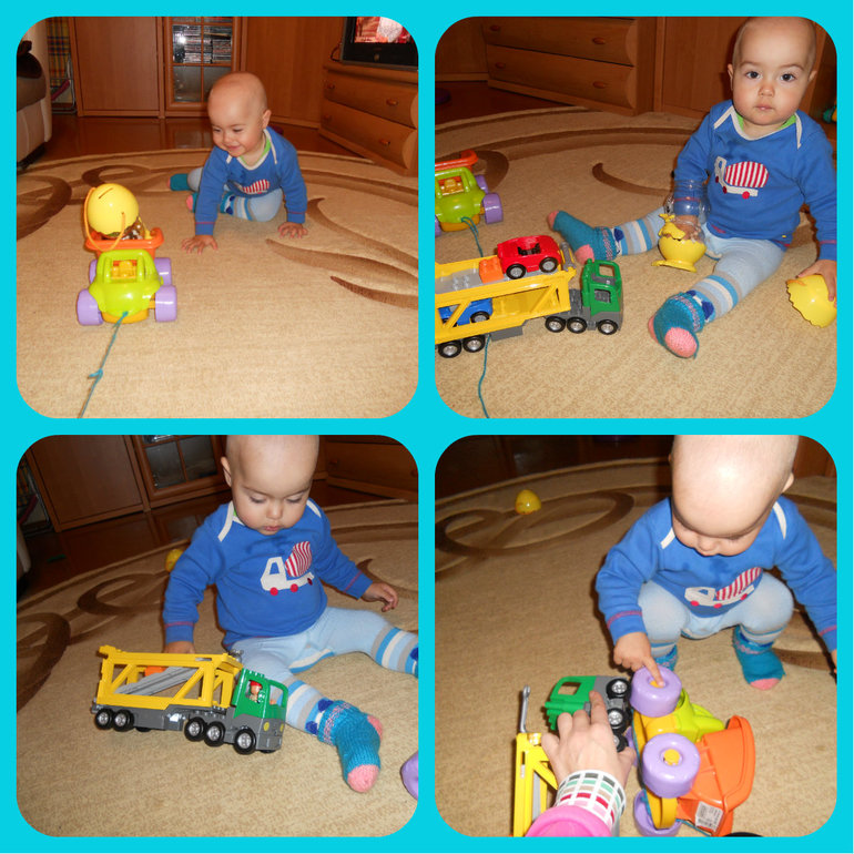 Эй, с дороги! Би-би-бик! Видишь, едет грузовик.