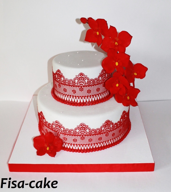 Свадебный в красном цвете)