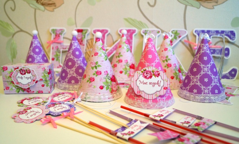 Нежный шебби набор для годовасия Ники