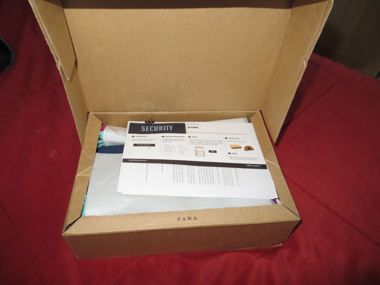 Первый заказ в zara.Впечатление