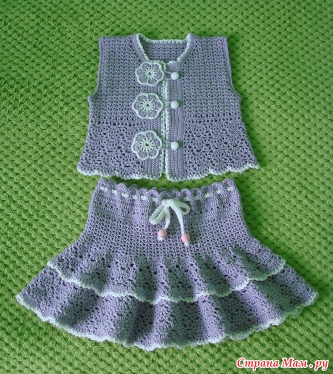 Комплект юбка с жилетом