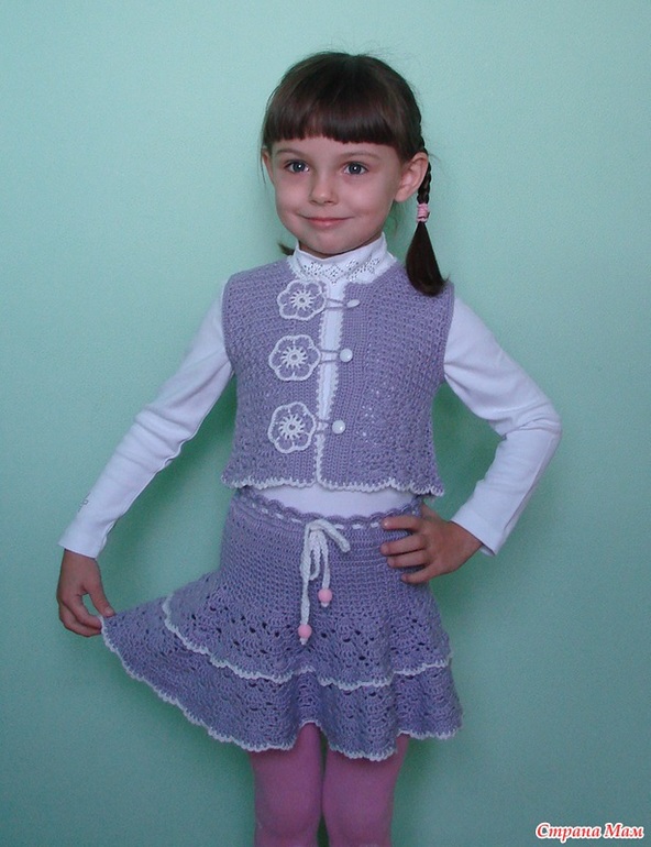 Комплект юбка с жилетом