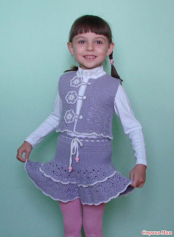 Комплект юбка с жилетом