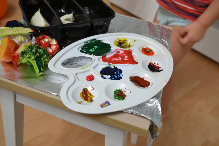 Рисуем овощами и фруктами