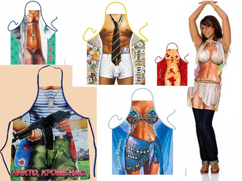 Прикольные фартуки: весёлый подарок и хороший помощник на кухне.