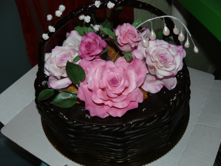 корзина роз