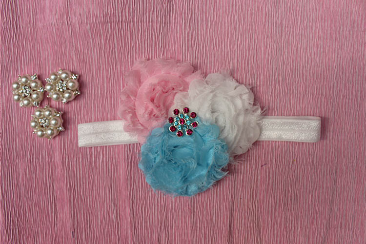 Повязки с цветами и стразами swarowski ручной работы